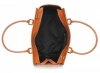 Kožené kabelka kufrík Genuine Leather ryšavá 2222
