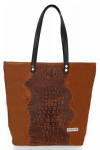 Kožené kabelka shopper bag Vittoria Gotti hnedá V2380