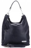 Kožené kabelka shopper bag Vittoria Gotti tmavo modrá V8420