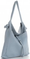 Kožené kabelka shopper bag Vittoria Gotti svetlo modrá V5701