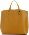 Kožené kabelka shopper bag Genuine Leather horčicová 6047