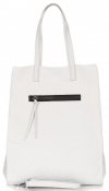 Kožené kabelka shopper bag Vittoria Gotti biela V8622