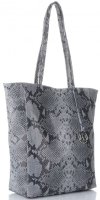 Kožené kabelka shopper bag Vittoria Gotti svetlo šedá V16299