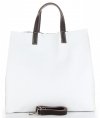 Kožené kabelka univerzálna Genuine Leather biela 691756