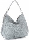 Kožené kabelka shopper bag Vittoria Gotti svetlo šedá V80013