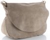 Kožené kabelka listonoška Genuine Leather tmavo béžová 1324