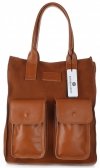 Kožené kabelka shopper bag Vittoria Gotti ryšavá V27A