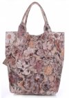 Kožené kabelka shopper bag Vittoria Gotti béžová 8298