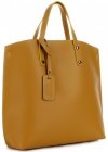 Kožené kabelka shopper bag Genuine Leather horčicová 6047