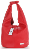 Kožené kabelka univerzálna Vittoria Gotti červená V693658