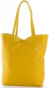 Kožené kabelka shopper bag Vittoria Gotti žltá V299F