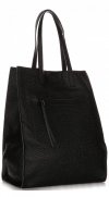 Kožené kabelka shopper bag Vittoria Gotti čierna V8622