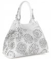 Kožené kabelka shopper bag Vittoria Gotti biela V8913