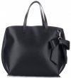 Kožené kabelka shopper bag Vittoria Gotti čierna V6D BIGcz