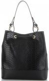 Kožené kabelka shopper bag Vittoria Gotti čierna V344