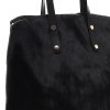 Kožené kabelka shopper bag Genuine Leather čierna 806576