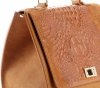 Kožené kabelka kufrík Genuine Leather ryšavá 295