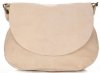 Kožené kabelka listonoška Genuine Leather béžová 1324