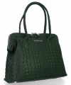 Kožené kabelka klasická Vittoria Gotti fľašková zelená V2397
