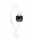 Kožené kabelka shopper bag Vera Pelle čokoládová 854