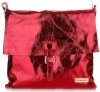 Kožené kabelka listonoška Vittoria Gotti červená V05721