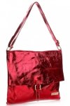 Kožené kabelka listonoška Vittoria Gotti červená V05721