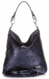 Kožené kabelka shopper bag Vittoria Gotti tmavo modrá V23