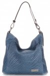 Kožené kabelka shopper bag Vittoria Gotti modrá V2054