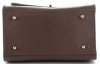 Kožené kabelka kufrík Genuine Leather zemitá 295
