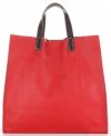 Kožené kabelka univerzálna Genuine Leather červená 691756