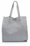 Kožené kabelka shopper bag Vera Pelle šedá 205454