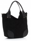 Kožené kabelka univerzálna Genuine Leather čierna 811746