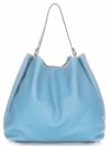 Kožené kabelka shopper bag Vittoria Gotti svetlo modrá V230