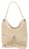 Kožené kabelka shopper bag Vittoria Gotti béžová V3821