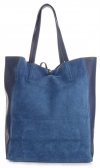 Kožené kabelka shopper bag Vittoria Gotti modrá V602