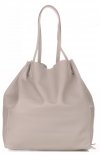 Kožené kabelka shopper bag Genuine Leather svetlo šedá 1158