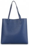 Kožené kabelka shopper bag Vittoria Gotti tmavo modrá V694150