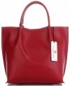 Kožené kabelka shopper bag Vittoria Gotti červená V355