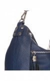 Kožené kabelka shopper bag Genuine Leather tmavo modrá 1326