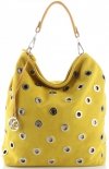 Kožené kabelka shopper bag Vittoria Gotti žltá V3077Z