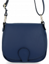 Kožené kabelka listonoška Vittoria Gotti tmavo modrá V2468