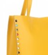 Kožené kabelka shopper bag Genuine Leather žltá 5013