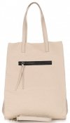 Kožené kabelka shopper bag Vittoria Gotti béžová V8622