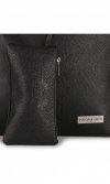 Kožené kabelka shopper bag Vittoria Gotti čierna V775
