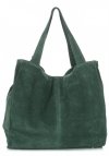 Kožené kabelka shopper bag Vittoria Gotti fľašková zelená V6048
