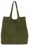 Kožené kabelka shopper bag Vittoria Gotti zelená V205454