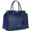 Kožené kabelka kufrík Vittoria Gotti nevädzovo modrá V816(1