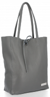 Kožené kabelka shopper bag Vittoria Gotti šedá V21E
