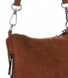 Kožené kabelka listonoška Genuine Leather hnedá 85A