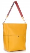 Kožené kabelka shopper bag Genuine Leather žltá K26